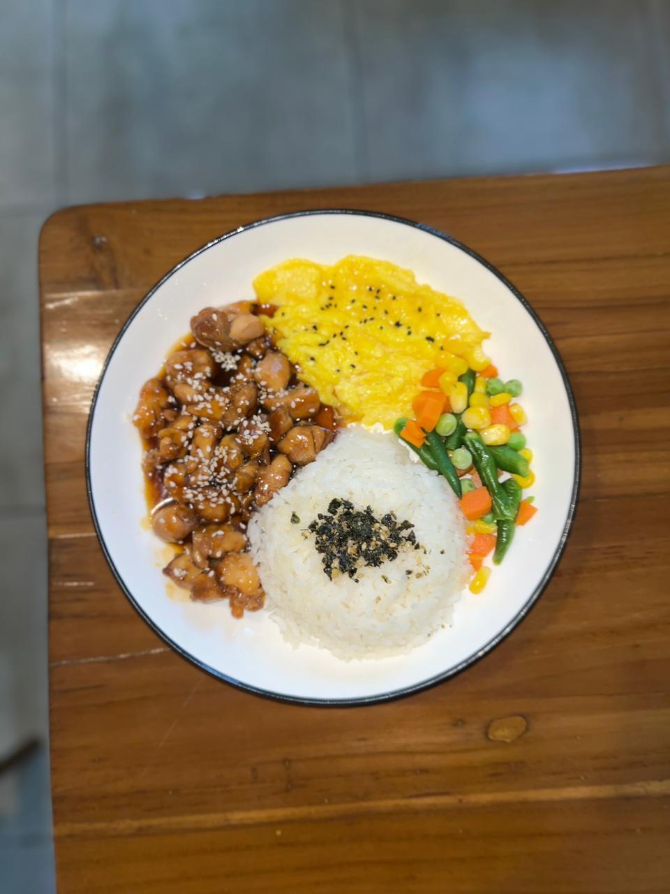 Ayam Teriyaki dengan Nasi